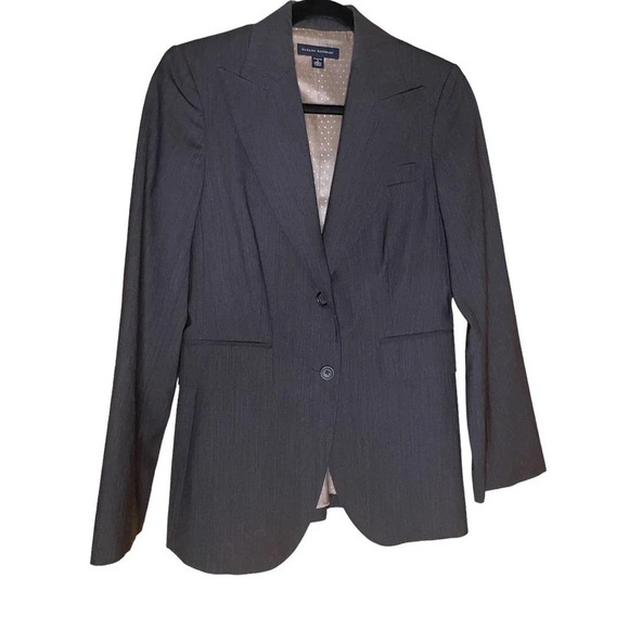 Banana Republic Women's Charcoal Gray Wool Two Buttons Stretch Blazer Size 6 - Picture 1 of 9